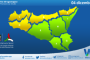 Meteo Sicilia: bollettino di allerta meteo per domani, mercoledì 04 dicembre 2024