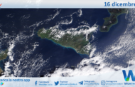 Meteo Sicilia: immagine satellitare Nasa di lunedì 16 dicembre 2024