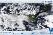 Meteo Sicilia: immagine satellitare Nasa di mercoledì 25 dicembre 2024