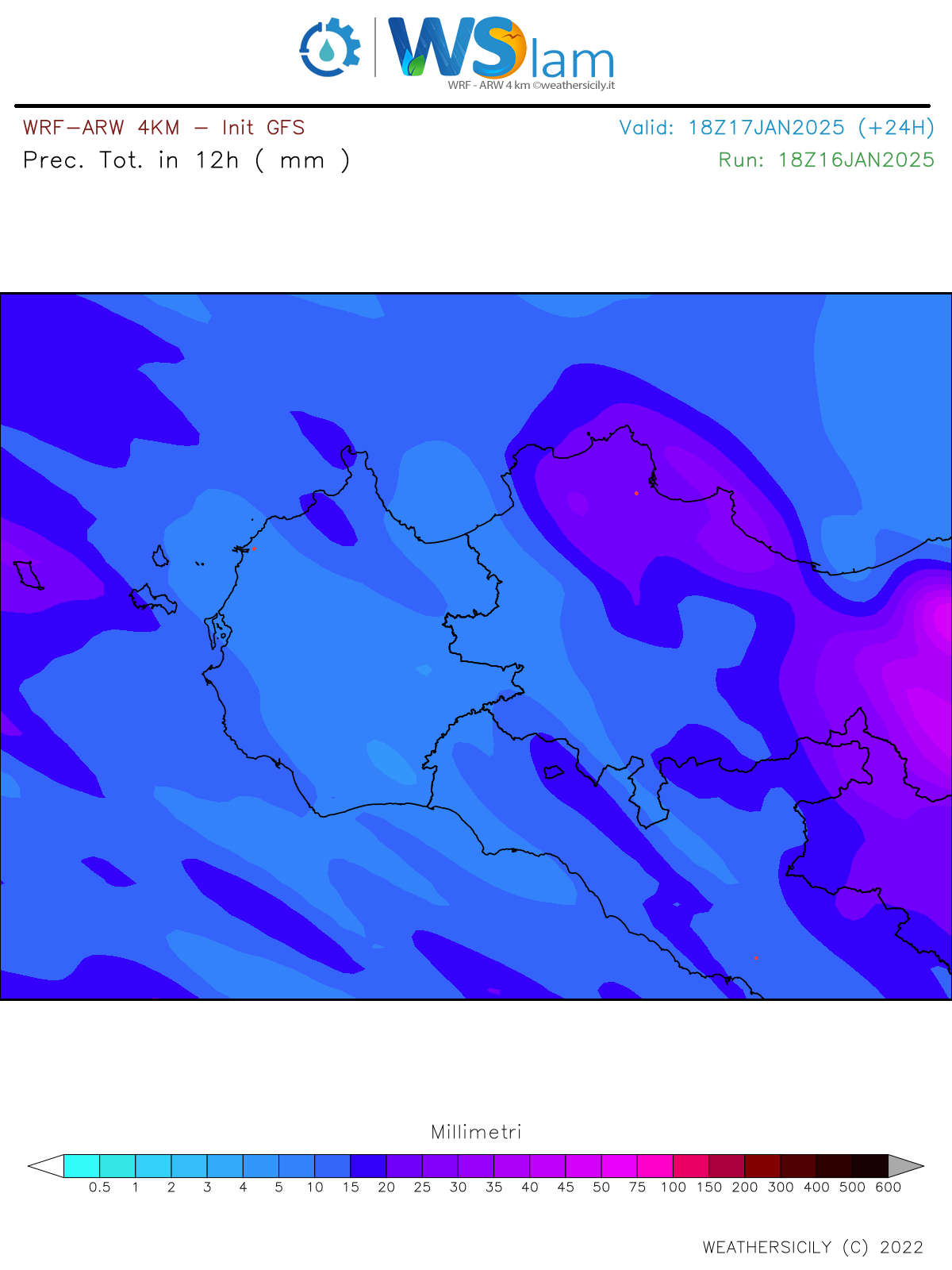 Meteo Palermo: forti piogge, venti di tempesta e intense mareggiate dal pomeriggio