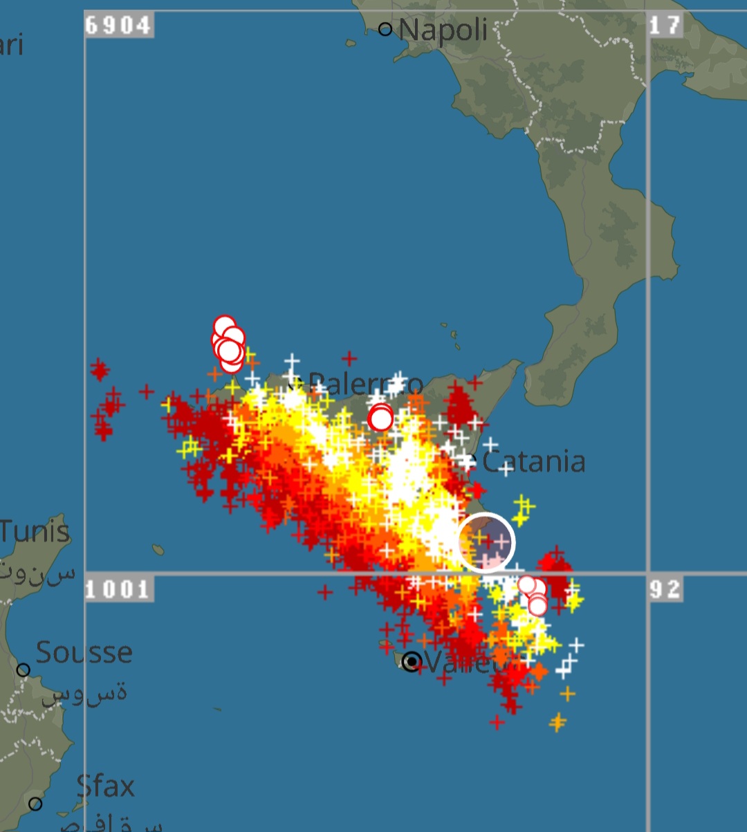 Sicilia: fronte temporalesco in rinforzo sulle zone ioniche, centrali e settentrionali dell'isola