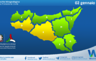 Meteo Sicilia: bollettino di allerta meteo per domani, giovedì 02 gennaio 2025