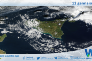 Meteo Sicilia: immagine satellitare Nasa di sabato 11 gennaio 2025