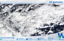 Meteo Sicilia: immagine satellitare Nasa di martedì 14 gennaio 2025