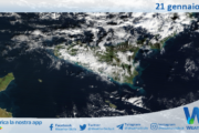 Meteo Sicilia: immagine satellitare Nasa di martedì 21 gennaio 2025