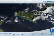 Meteo Sicilia: immagine satellitare Nasa di venerdì 24 gennaio 2025