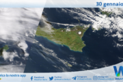 Meteo Sicilia: immagine satellitare Nasa di giovedì 30 gennaio 2025