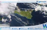 Meteo Sicilia: immagine satellitare Nasa di giovedì 30 gennaio 2025