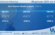 Meteo Sicilia: Radiosondaggio Trapani Birgi di mercoledì 08 gennaio 2025 ore 12:00