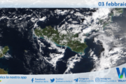 Meteo Sicilia: immagine satellitare Nasa di lunedì 03 febbraio 2025