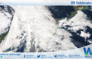 Meteo Sicilia: immagine satellitare Nasa di domenica 09 febbraio 2025