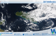 Meteo Sicilia: immagine satellitare Nasa di martedì 18 febbraio 2025