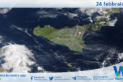 Meteo Sicilia: immagine satellitare Nasa di lunedì 24 febbraio 2025