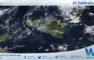 Meteo Sicilia: immagine satellitare Nasa di martedì 25 febbraio 2025