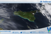 Meteo Sicilia: immagine satellitare Nasa di venerdì 28 febbraio 2025