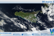 Meteo Sicilia: immagine satellitare Nasa di martedì 04 marzo 2025