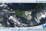 Meteo Sicilia: immagine satellitare Nasa di mercoledì 05 marzo 2025