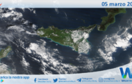 Meteo Sicilia: immagine satellitare Nasa di mercoledì 05 marzo 2025