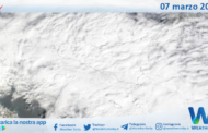 Meteo Sicilia: immagine satellitare Nasa di venerdì 07 marzo 2025