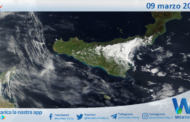 Meteo Sicilia: immagine satellitare Nasa di domenica 09 marzo 2025