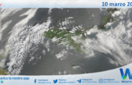 Meteo Sicilia: immagine satellitare Nasa di lunedì 10 marzo 2025