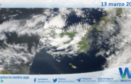 Meteo Sicilia: immagine satellitare Nasa di giovedì 13 marzo 2025