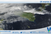 Meteo Sicilia: immagine satellitare Nasa di venerdì 14 marzo 2025