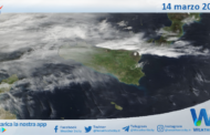 Meteo Sicilia: immagine satellitare Nasa di venerdì 14 marzo 2025