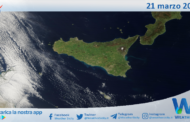 Meteo Sicilia: immagine satellitare Nasa di venerdì 21 marzo 2025