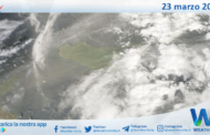 Meteo Sicilia: immagine satellitare Nasa di domenica 23 marzo 2025