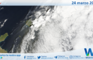 Meteo Sicilia: immagine satellitare Nasa di lunedì 24 marzo 2025