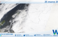 Meteo Sicilia: immagine satellitare Nasa di martedì 25 marzo 2025